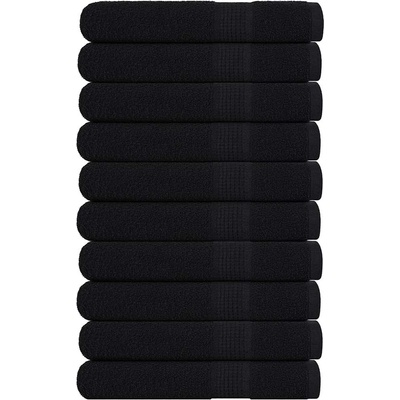 vidaXL Кърпи за сауна FROGN 10 бр. Черни 80x200 см 360 г/м2 (136961)