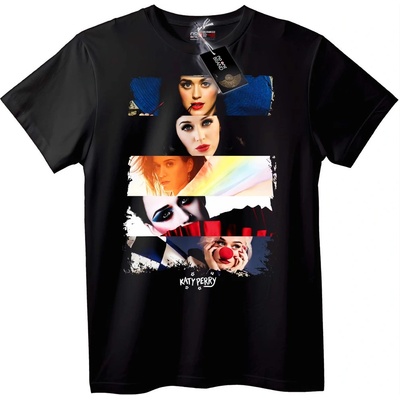 NOONEBRAND Тениска Колаж на Katy Perry - 3XL, White