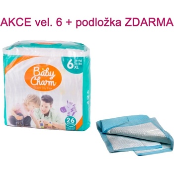 Baby Charm Super Dry Flex 6 Extra Large 16 kg + 26 ks