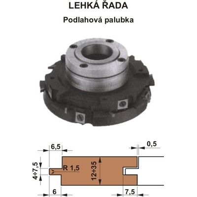 Sada fréz na pero a drážku s VBD 560 CF 160x40 / 4z - Podlahová palubka - LEHKÁ ŘADA