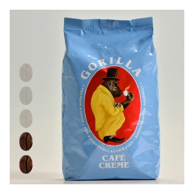 Gorilla Кафе на зърна Gorilla Caf Creme, 1кг, с ниско съдържание на кофеин (FF01GOCA)