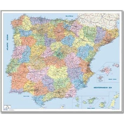 Španělsko a Portugalsko spediční - nástěnná mapa 110 x 90 cm, lamino + 2 lišty