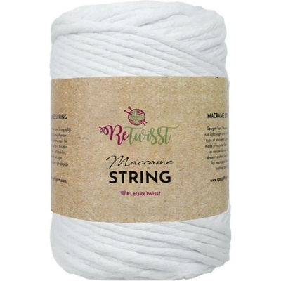 ReTwisst Macrame String 5 mm 01 bílá