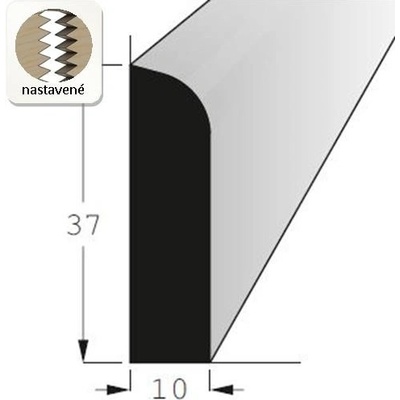Lišta rohová vnitřní RV 3710, smrk, délka 240 cm nastavovaná