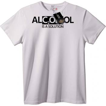 NOONEBRAND Тениска Алкохолът е решение - 2XL, Black