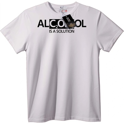 NOONEBRAND Тениска Алкохолът е решение - 2XL, Black