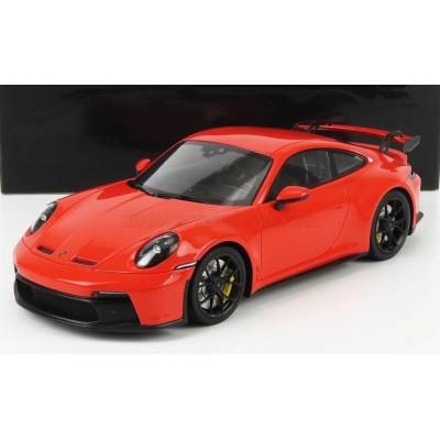 MINICHAMPS PORSCHE 911 992 GT3 COUPE 2021 - BLACK WHEELS - ORANGE 1:18