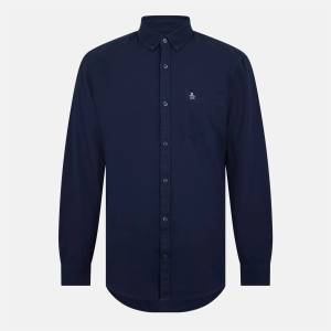 Original Penguin Риза с дълъг ръкав Original Penguin Long Sleeve Oxford Shirt - Yale