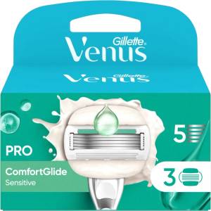Gillette VENUS PRO ComfortGlide Sensitive, резервни ножчета за бръснене, 3 бр
