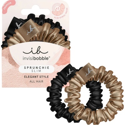 Ozdobné špirálové gumičky Invisibobble Sprunchie Slim True Gold - 2 ks