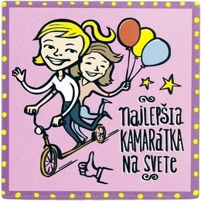 GiftyCity Podtácek keramika Najlepšia kamarátka SK 11cm