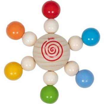 Goki Бебешка дрънкалка Goki - Водовъртеж с перли (65287)