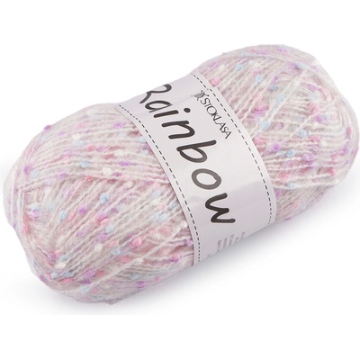 Pletací příze mohérová Rainbow 100 g Varianta: 12 (12-01) růžová sv., Balení: 1 ks 57865/147365/269190