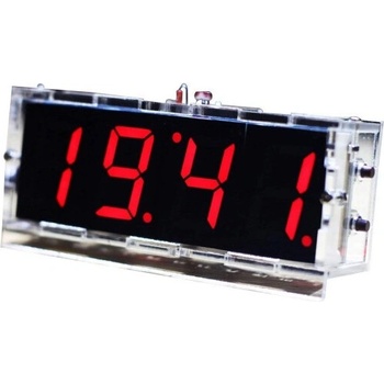 KUONGSHUN ELECTRONICS DIY súprava digitálnich hodin s červeným 7-segmentovým LED displejom
