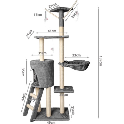 Malatec škrabadlo pro kočky 138 cm