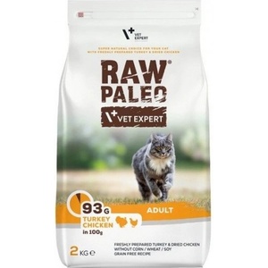 VetExpert Raw Paleo Adult Cat Turkey Chicken - пълноценна и балансирана храна за котки над 1 година, пуешко и пилешко месо, 6 кг, Vet Expert - Полша