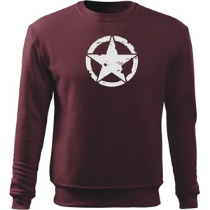 DRAGOWA мъжки суитшърт Звезда, бордо, 300г/м2 (5401)