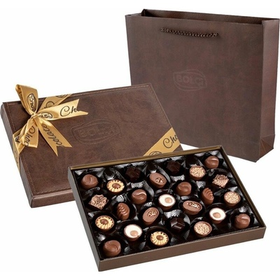Bolci Bonboniéra Dark Brown Leather Box 285 g