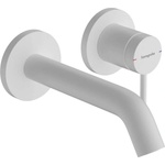 Hansgrohe Tecturis S - Смесител за мивка за вграждане, с изпразнител, за двуотворен монтаж, EcoSmart, бял мат 73350700 (73350700)