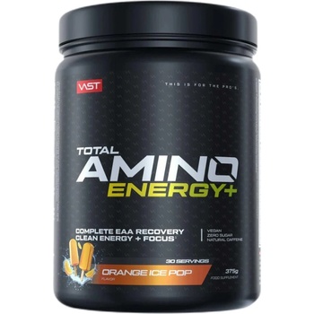 VAST Sports Total Amino Energy+ | with Natural Caffeine & L-Tyrosine [375 грама] Портокал