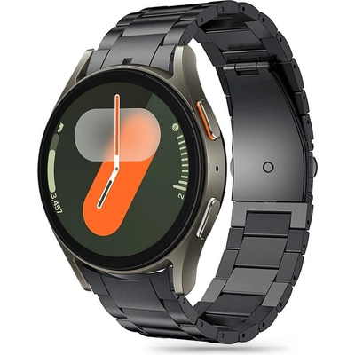 Стоманена верижка за Samsung Galaxy Watch 4 / 5 / 5 Pro / 6 / 7 / FE от Tech-Protect Stainless - Черна (5906302313556)