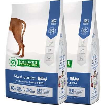 Natures Protection dog junior maxi poultry 2 x 12 kg