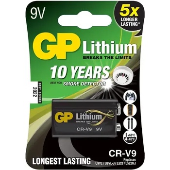 GP Batteries Литиева батерия gp crv9 9v 1бр. блистер /за детектори на дим/ (gp-bl-crv9-u1)