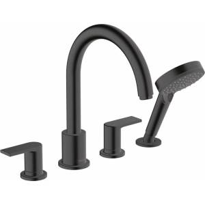 Hansgrohe Vernis Shape смесител за вана/душ с 4 елемента, матово черен (71459670)