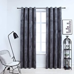 Pure Line Home Кадифени завеси в цвят антрацит с метални халки, 2 бр. , 140 x 245 см - zalegloto - 77,06 лв