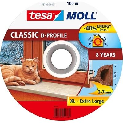 Senzačne Těsnění tesamoll® profil D, 9 mm, hnědé, 100 m ST2211208