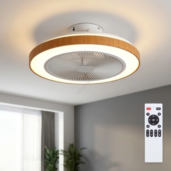 Brilagi - LED димируем таванен вентилатор LED/38W/230V 50 см бял/кафяв + дистанционно управление (BG4020)