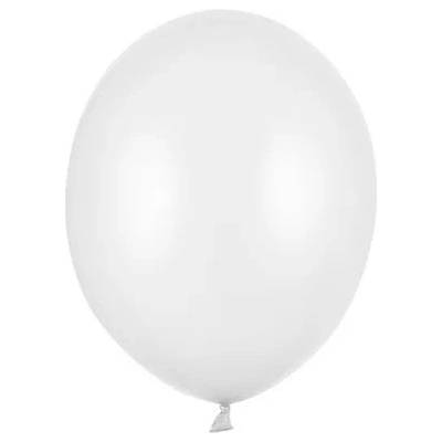 Party Deco Латексови Балони Металик, Бяло - 12 см (sb5m-008)