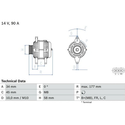 generátor BOSCH 0 986 083 380