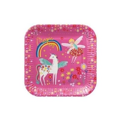 Papierový tanier PAW Eco štvorec 23 cm Fairy Unicorn [ ]