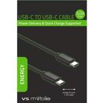 Forcell Кабел VS Mobile - W1MCCPD, USB-C/USB-C, 1 m, черен (W1MCCPD)