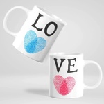 Art gift Комплект чаши за двойки - Love prints