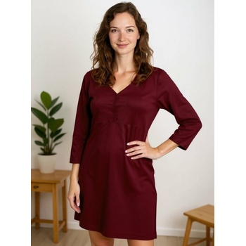 Jožánek tehotenská dojčiace nočná košeľa Pavla 3/4 bordó