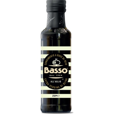 Basso Extra panenský olivový olej ochucený zálivka z olivového oleje s česnekem 250 ml