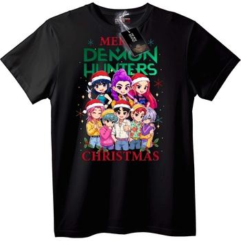 NOONEBRAND Тениска Весели Ловци на Демони - 7XL, Black
