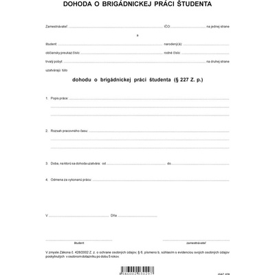 Igaz 29 Dohoda o brigádnickej práci študentov A4 Igaz