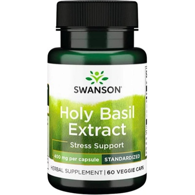 Swanson Holy Basil Extract Bazalka indická 400 mg 60 kapslí