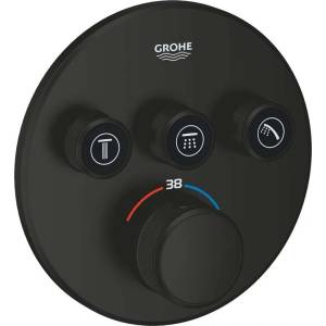 GROHE Grohtherm SmartControl - Скрит термостатен кран, за 3 уреда, черен мат 291212430 (291212430)