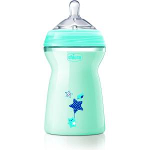 Chicco Шише за хранене Chicco - Natural Feeling РР, за момче, 330 ml, 6 m+ (N0245)