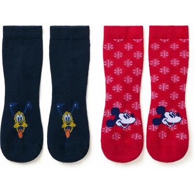 Tchibo detské protišmykové ponožky Mickey and Friends modrá/žakár
