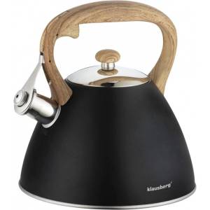 KLAUSBERG Чайник klausberg kb 7262, 22см, 3 л, Свирещ, Индукция, Черна стомана (9999kb7262) - technomall