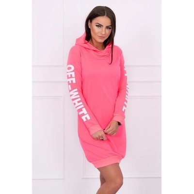 Off White šaty MI62072 ružový neón