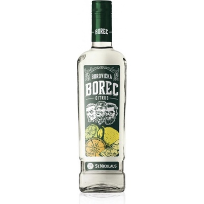 St. Nicolaus Borec borovička citrus 38% 0,7 l (čistá fľaša)