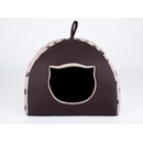 HobbyDog Pelech pre mačku Igloo s labkami 3 47 x 47 x 40 cm