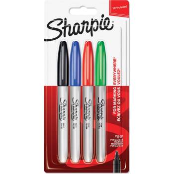 Image 1 of Sharpie Комплект перманентни маркери Sharpie, F, 4 цвята, блистер (27667-А)