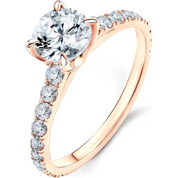 Image 1 of SAVICKI Годежен пръстен Share Your Love: розово злато, бял сапфир